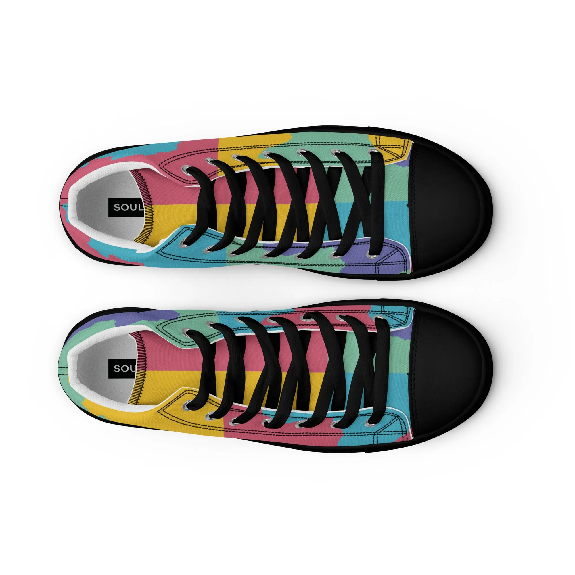 AFRICA WARHOL Women's High Top Canvas Shoes (Retro)
