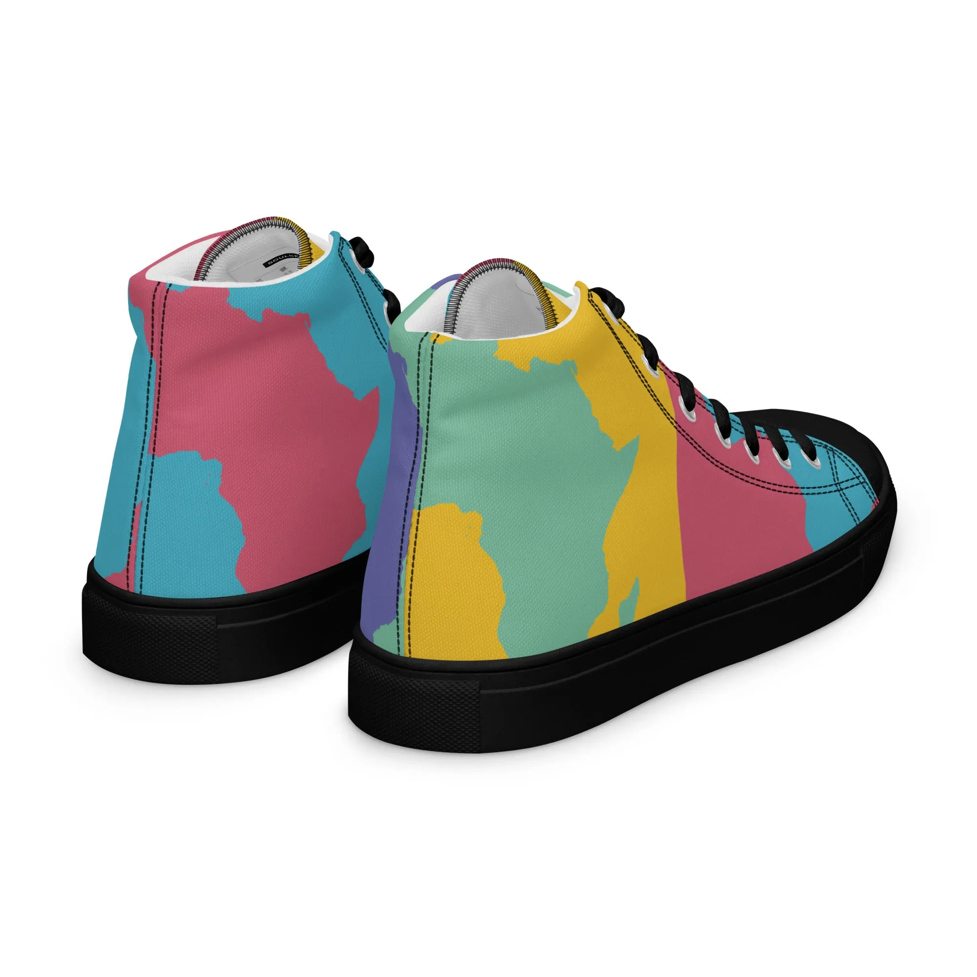 AFRICA WARHOL Women's High Top Canvas Shoes (Retro)