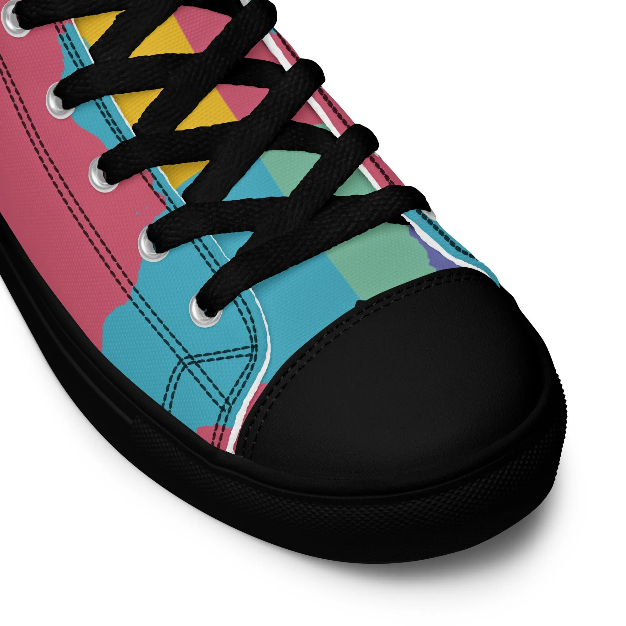 AFRICA WARHOL Women's High Top Canvas Shoes (Retro)