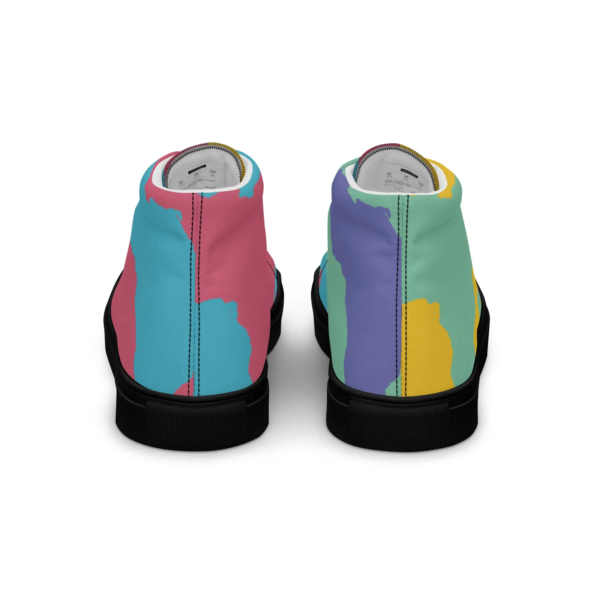 AFRICA WARHOL Women's High Top Canvas Shoes (Retro)