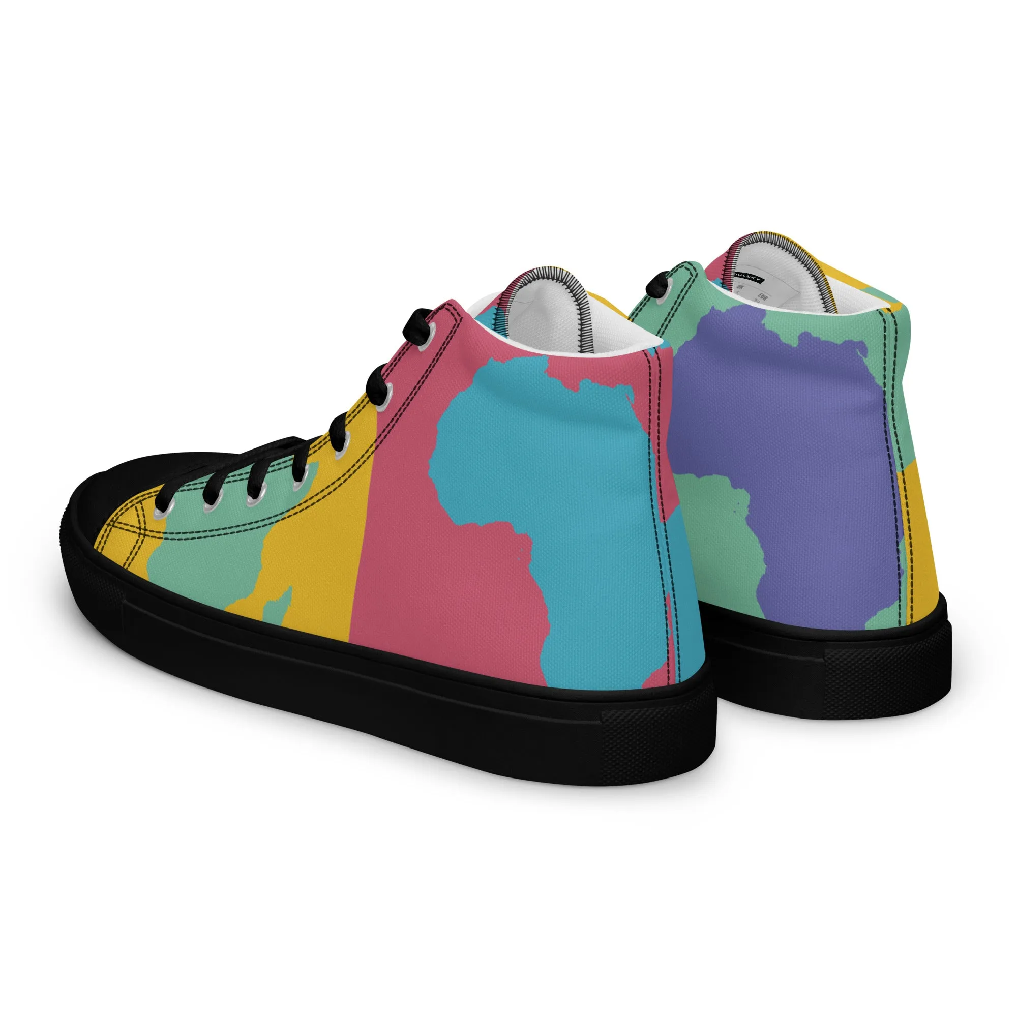 AFRICA WARHOL Women's High Top Canvas Shoes (Retro)