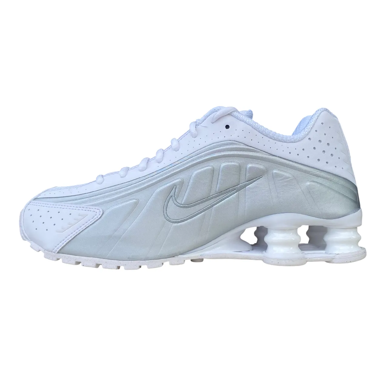 Nike Shox R4 AR3565-101 Sneakers Bianco-Argento Donna high - altitude running shoes