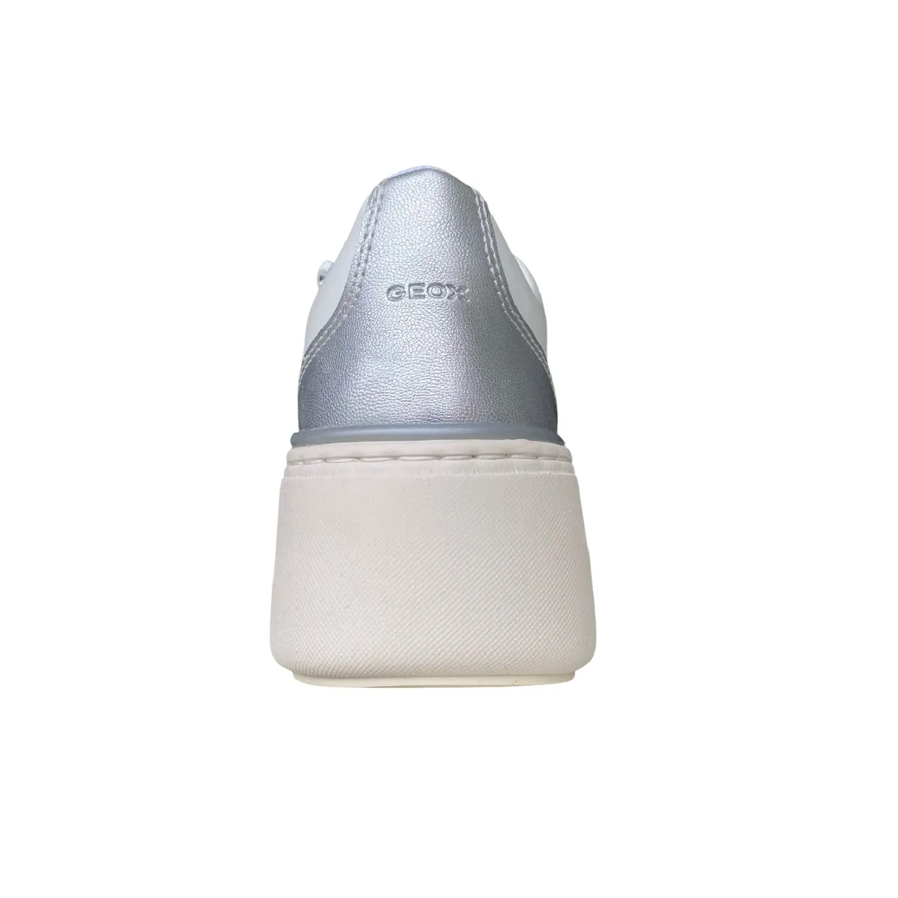 Geox scarpa sneakers da donna Sunnetty D55YHA 054AJ C0007 bianco argento water - repellent upper shoes