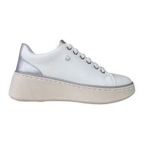 Geox scarpa sneakers da donna Sunnetty D55YHA 054AJ C0007 bianco argento Breathable Sole