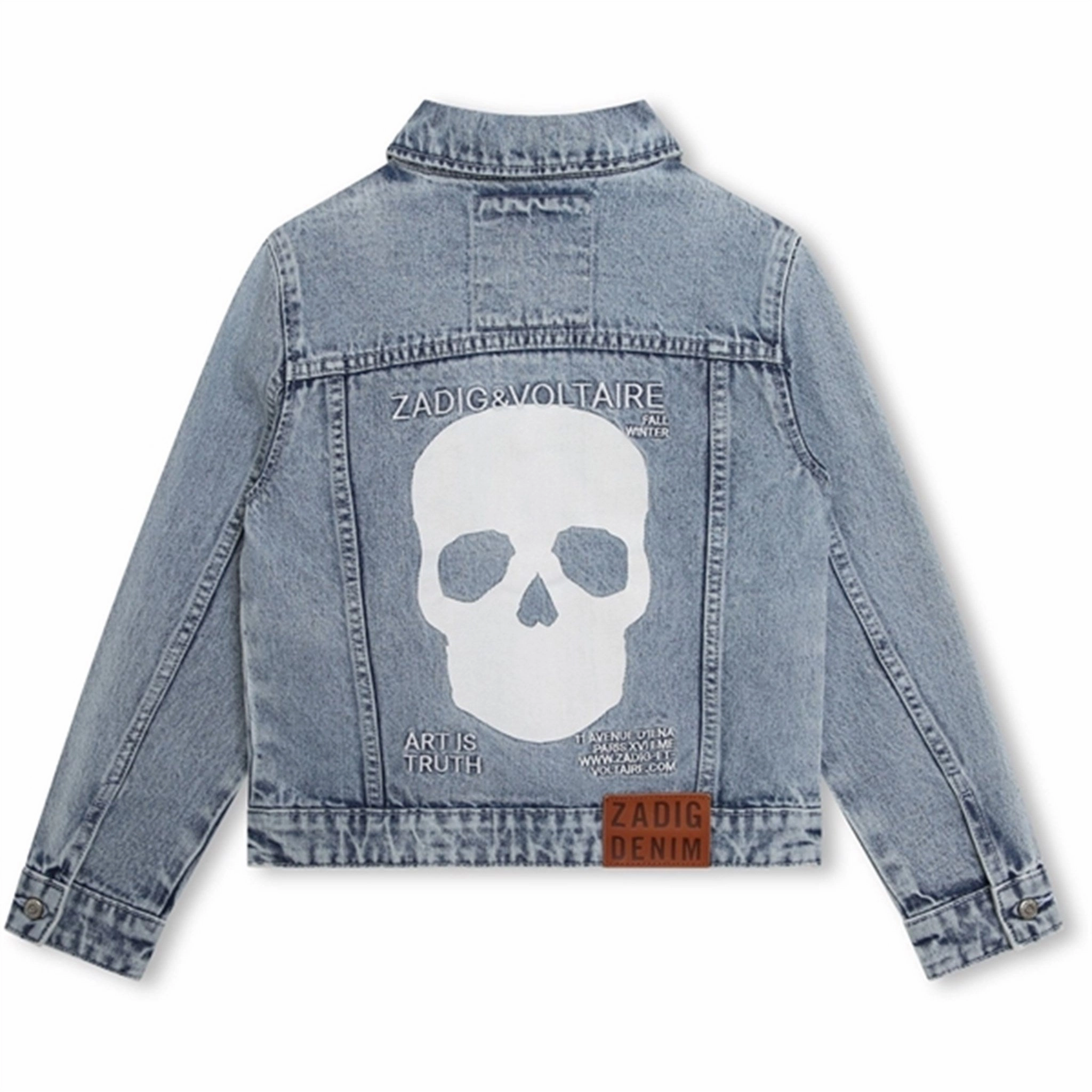 Zadig & Voltaire Bleach Denim Jacket Removable Hood