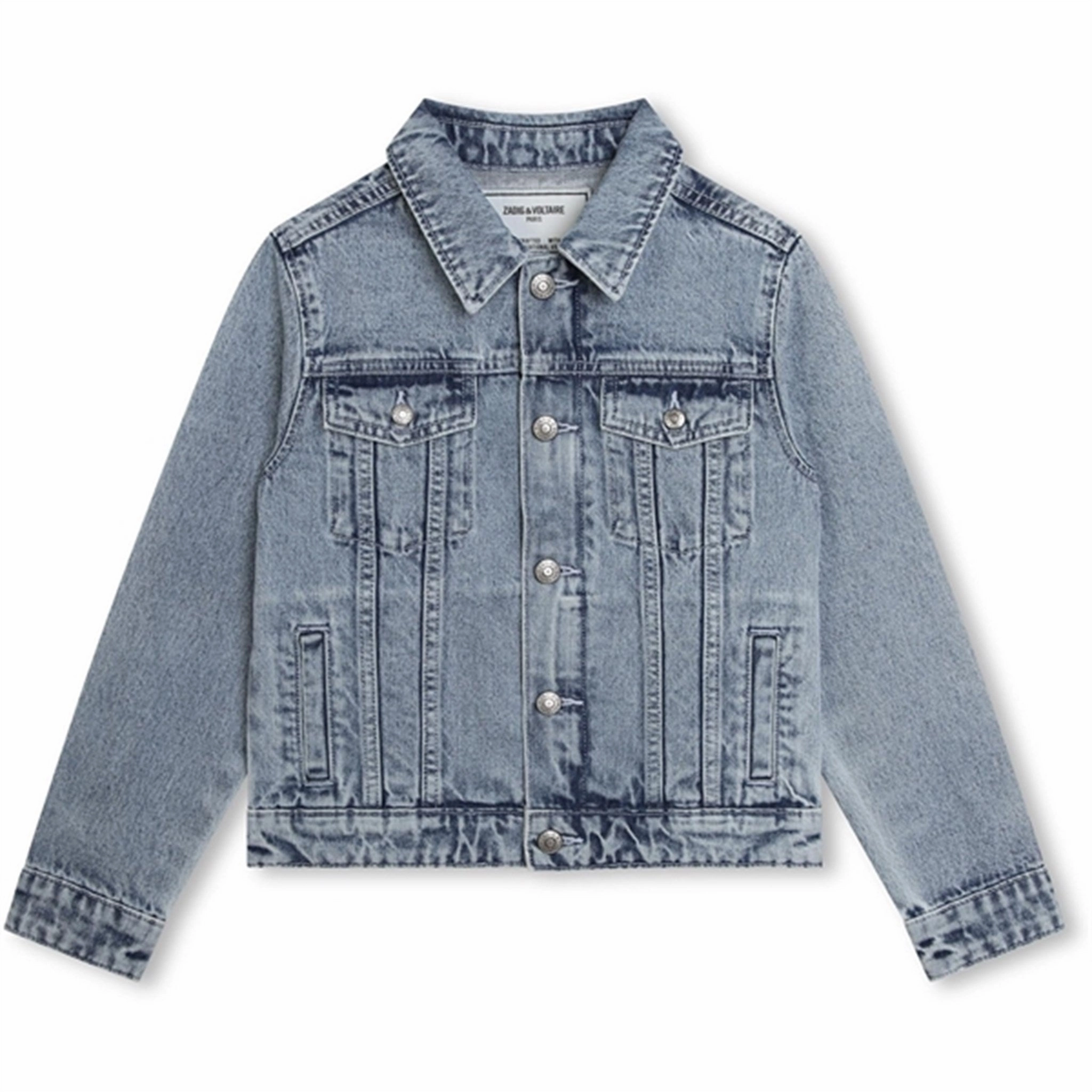 Zadig & Voltaire Bleach Denim Jacket Breathable Lining Design