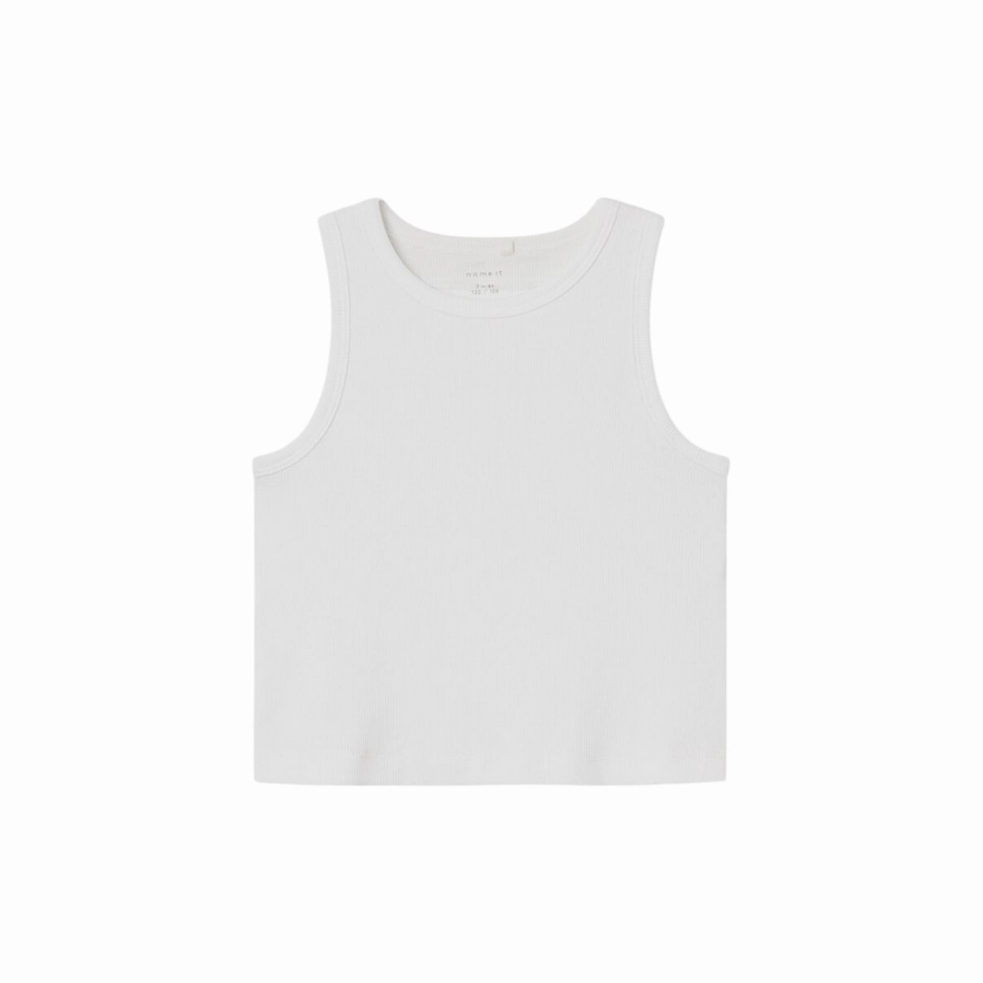 Name it canotta corta a costine da ragazza Nakal 13236672 bianco land mobile Active Freshness
