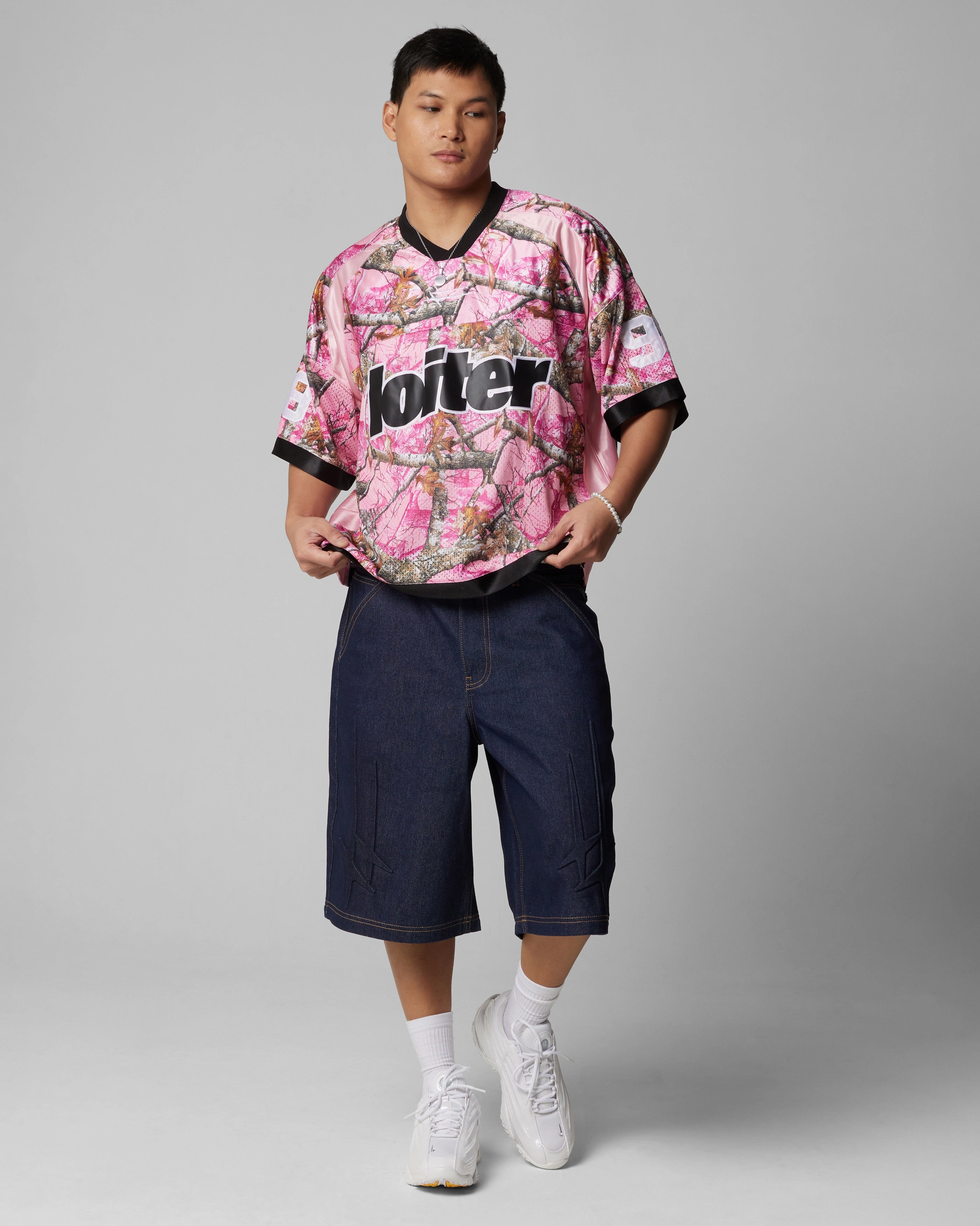 Loiter Training Jersey Pink Camo Quick Motion Reflective details