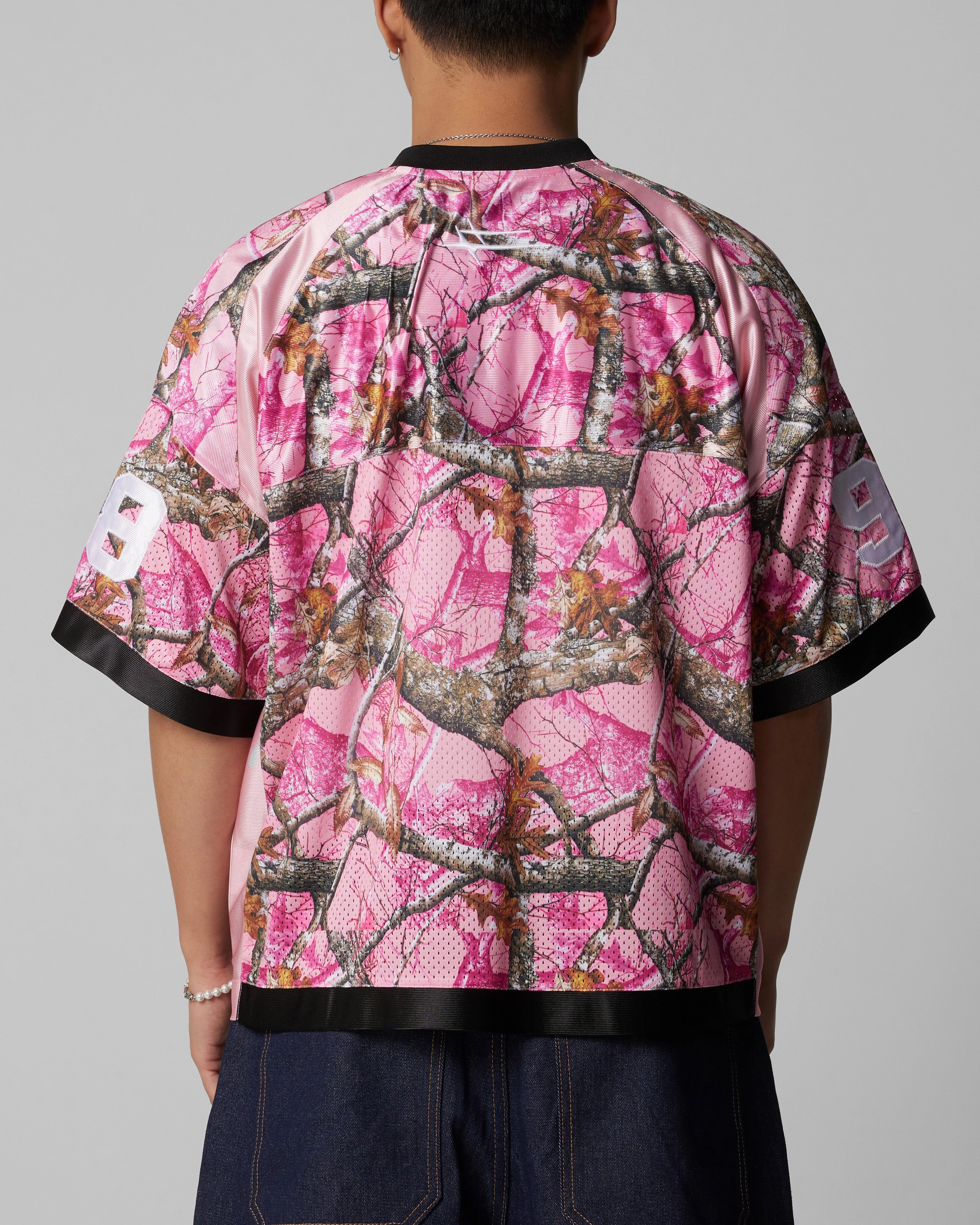 Free Motion Sweat Wicking Ribbing Loiter Training Jersey Pink Camo