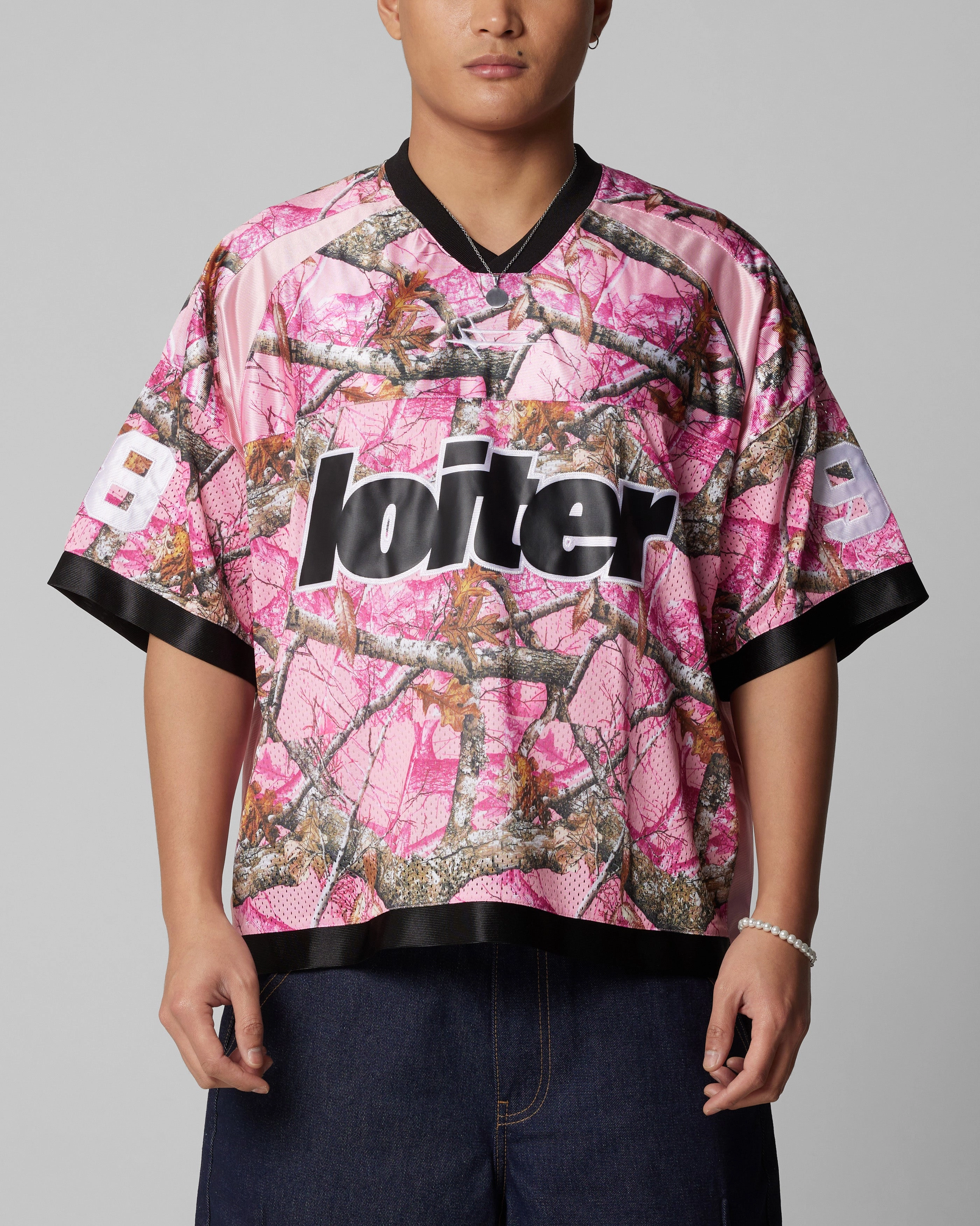 High Flexibility Multi Directional Flex Loiter Training Jersey Pink Camo