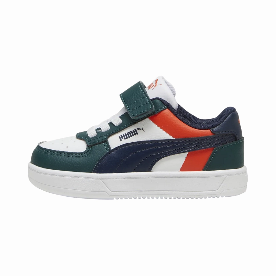 Puma scarpa sneakers da bambino con laccio elastico e velcro Caven 2.0 Block 394463-09 blu-bianco breathable - lining - material shoes