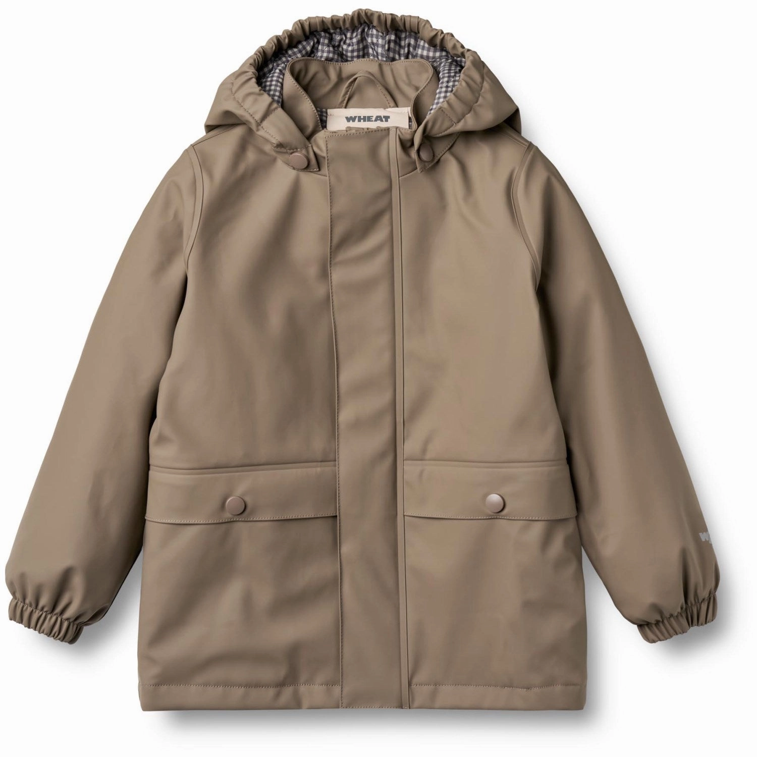 Wheat Dry Wood Thermo Rain Coat Aju Matte Finish Double Stitch Seams