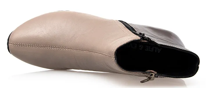 Alfie & Evie 'Stag Boot' - Stone /Pewter