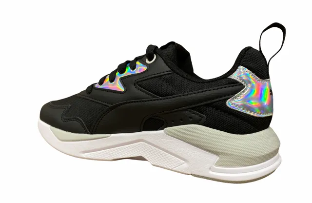 Puma scarpa sneakers da donna  X-Ray Lite Metallic 368858 04 nero bianco viola Contoured Footbed Geometry running footgear