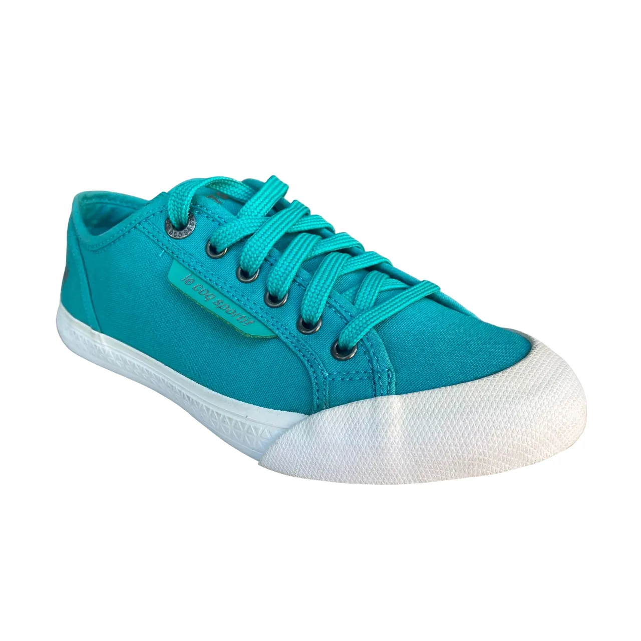 Le Coq Sportif scarpa sneakers in tela da donna Deauville Plus 1411203 verde Wide Fit Option Molded TPU Stabilizer