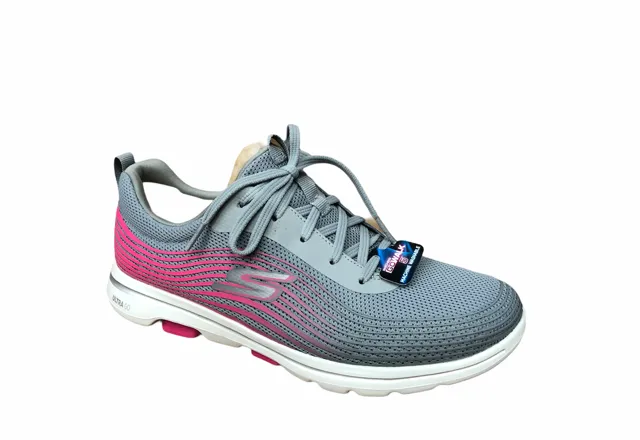 Ultra Lightweight Build Proprioceptive Footbed Skechers scarpa da walking da donna Go Walk 5 Exotic 124009/GYPK gray pink