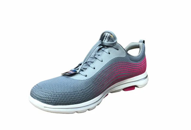 Skechers scarpa da walking da donna Go Walk 5 Exotic 124009/GYPK gray pink Abrasion Resistant Materials