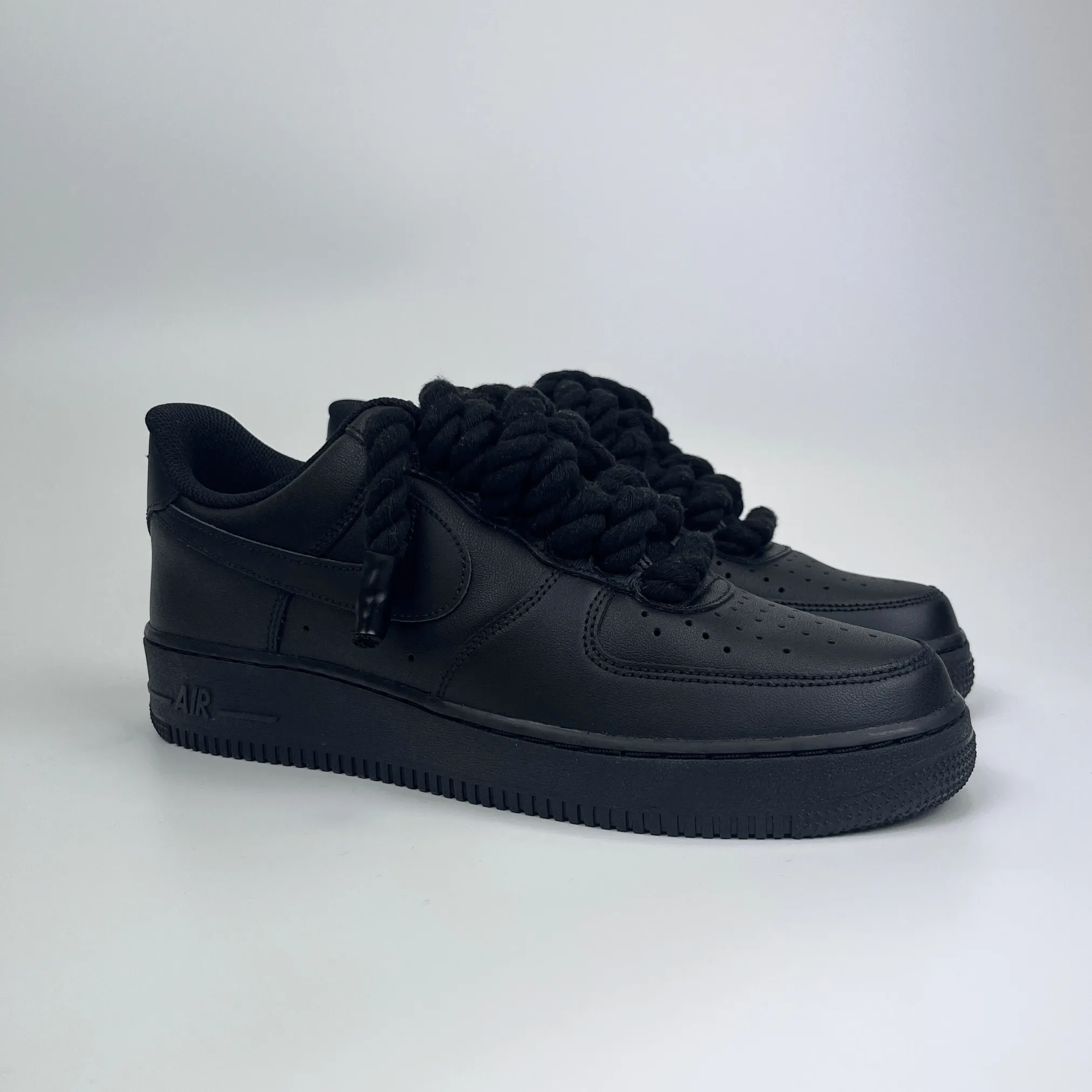 agility training running option Heel counter Rope Air Force 1 - Blackout