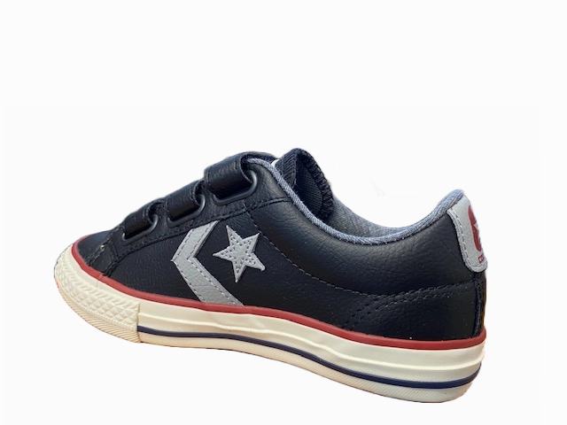 outdoor adventurers Converse scarpa da bambino in pelle con strappo Star Player 658155C nero