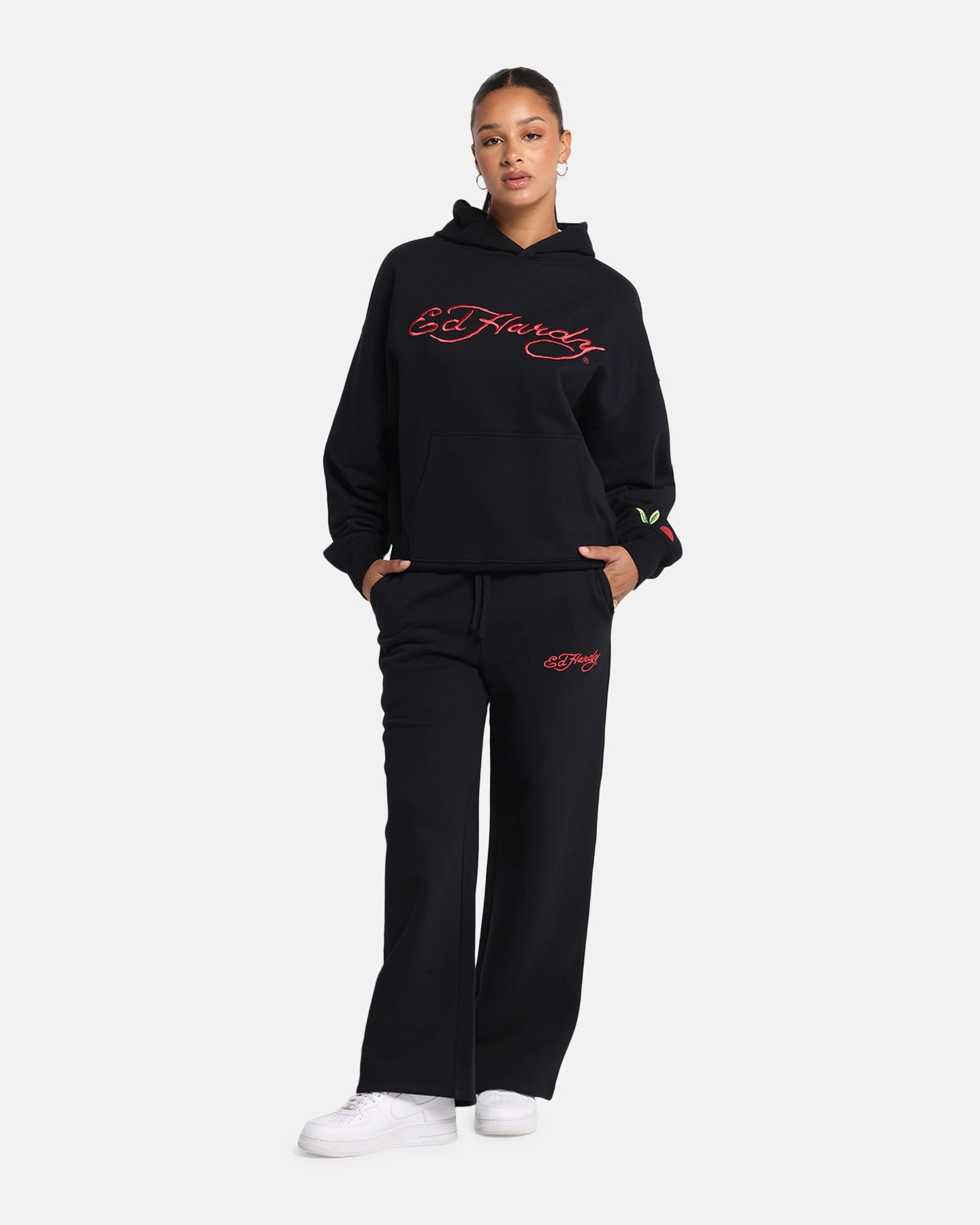 StaticDissipative Ed Hardy Cherry Trackpants Black