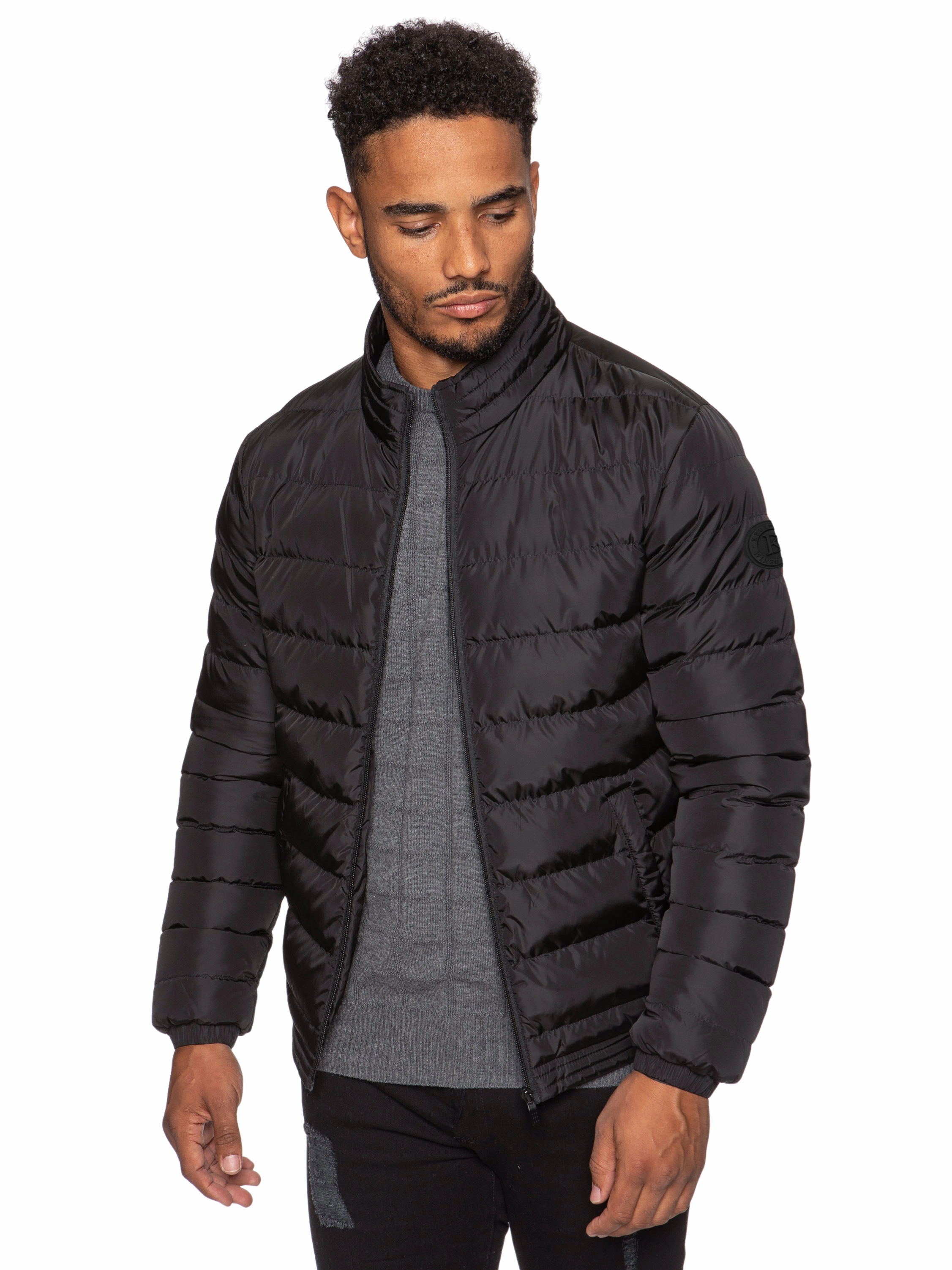 Kruze | Mens Funnel Neck Padded Jacket Adventure Look