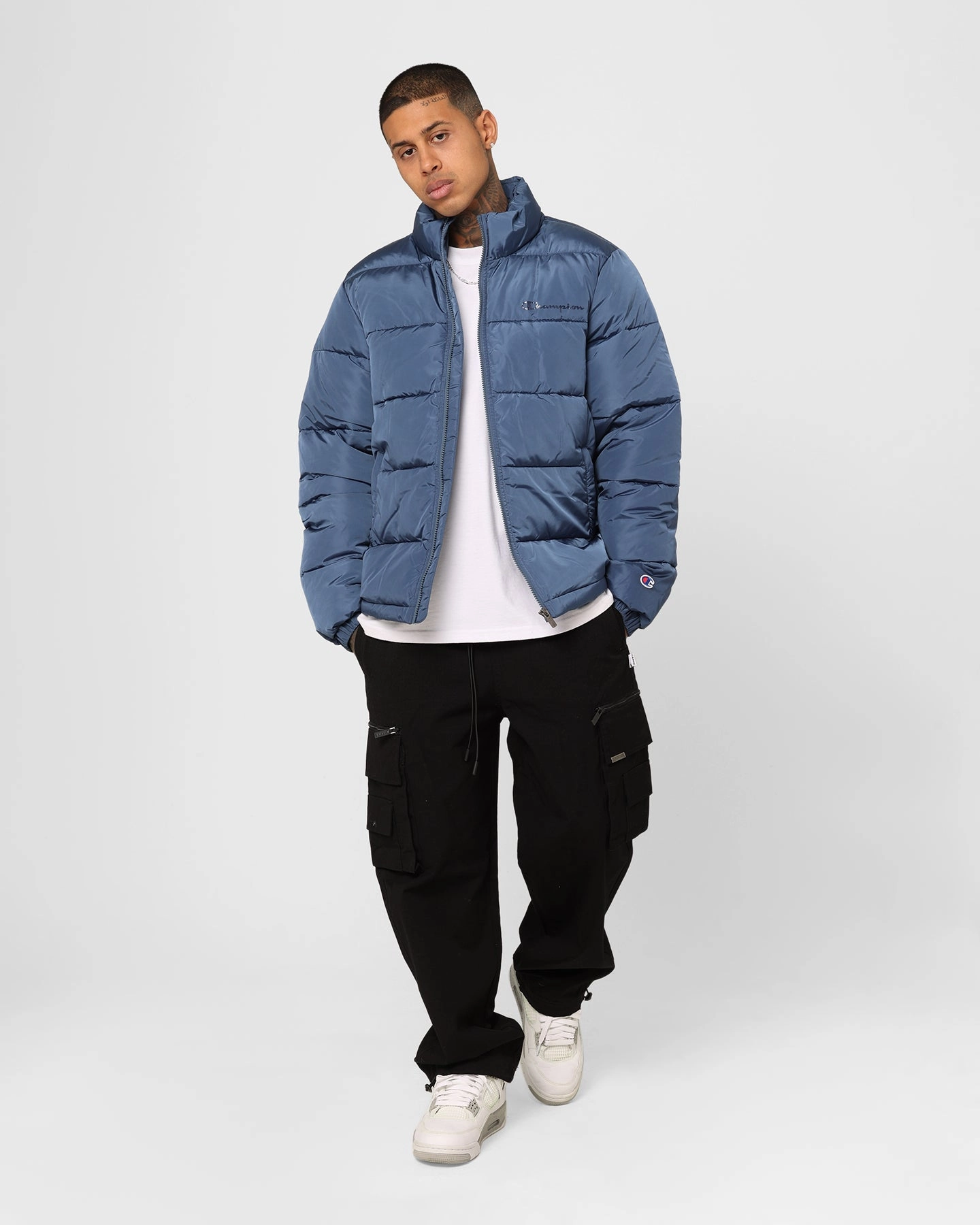 Champion Rochester Padded Puffer Jacket Muriwai Convertible Sleeve Options