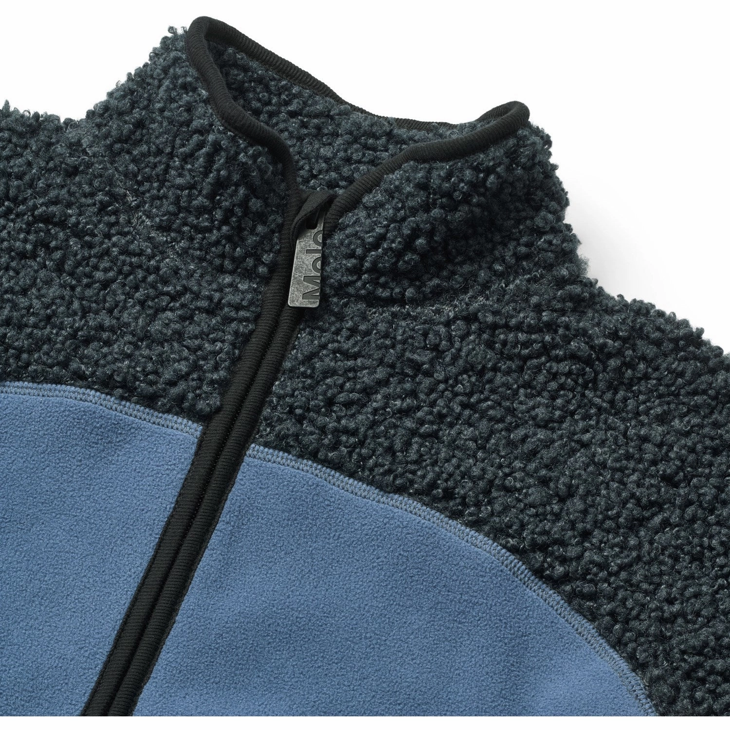 Molo Night Navy Ulani Fleece Jacket Microfiber Shell WaterRepellent Finish
