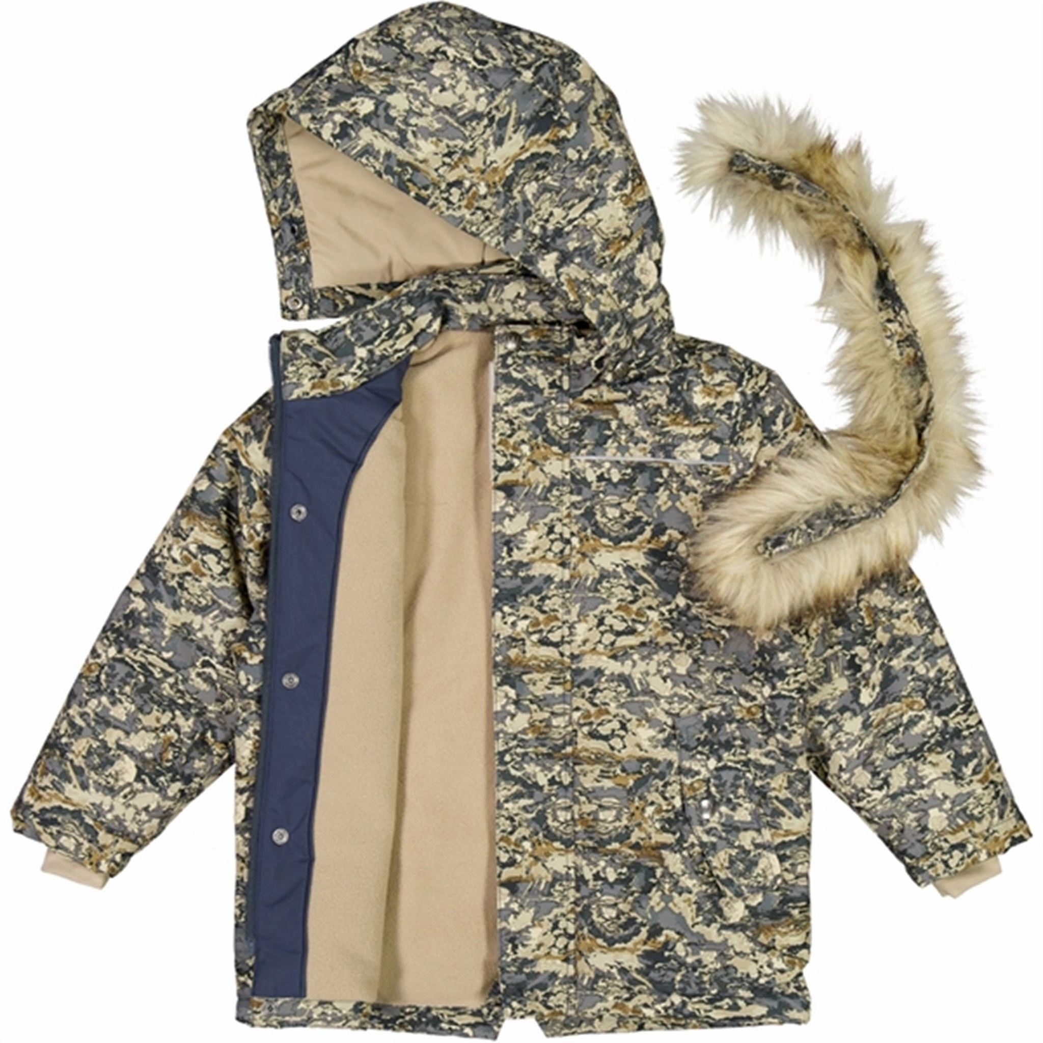 No Collar Wheat Jacket Kasper Tech Clouds