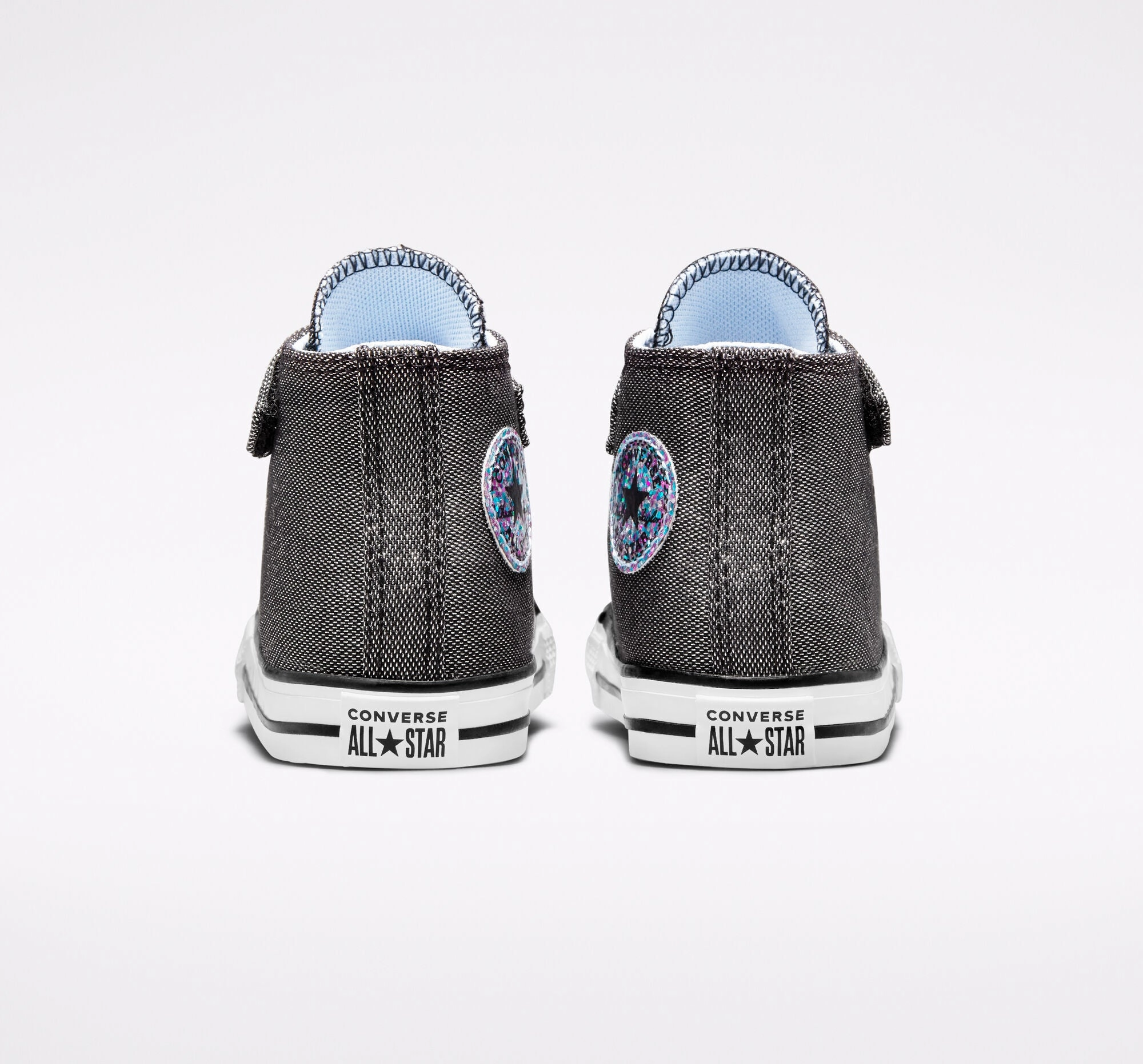Converse scarpa sneakers da bambina Chuck Taylor All Star Easy-On Glitter 772877C nero bianco non - stretchy upper shoes Rebound Axis Pivot