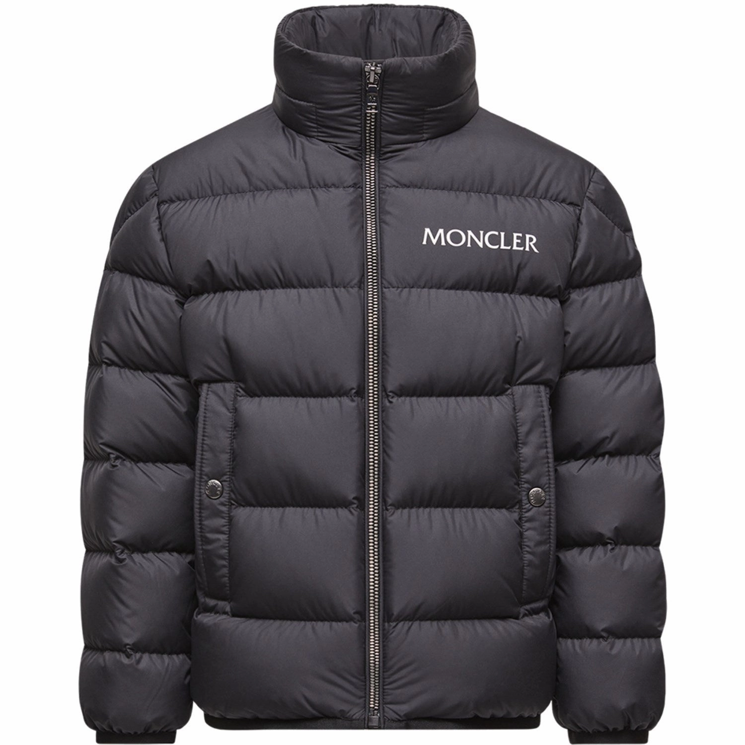 Moncler Black Bajan Jacket Zippered Closures