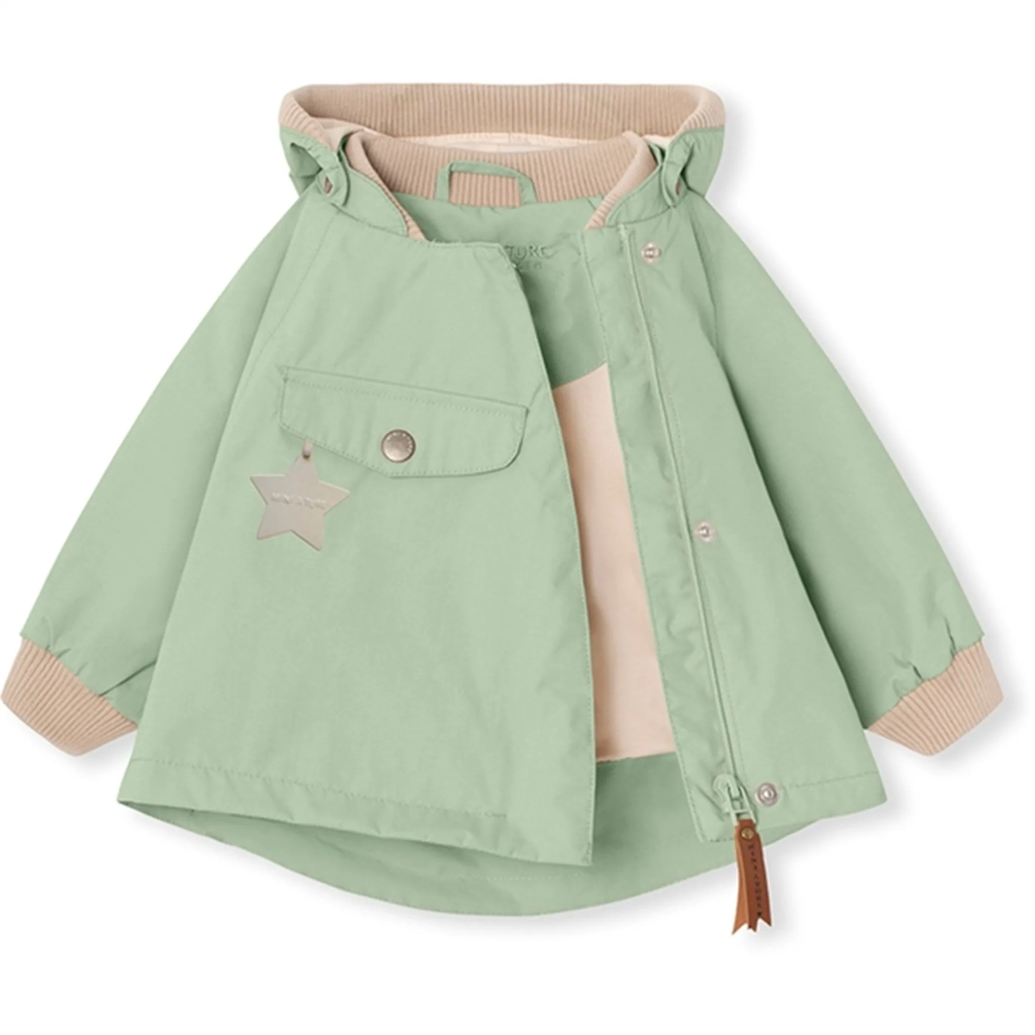 MINI A TURE WAI Spring Jacket Dusty Light Green Chill Weather