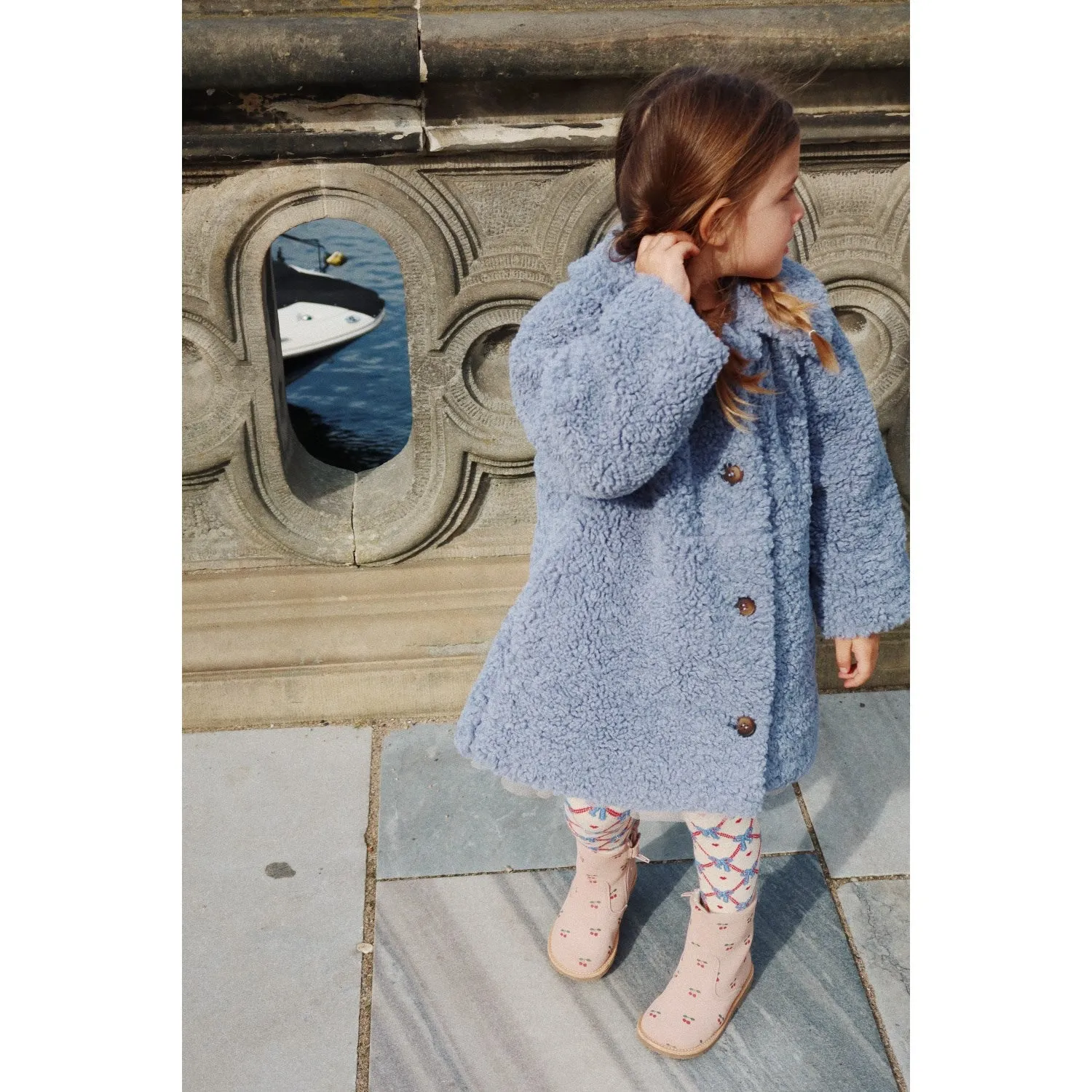 Multi Pocket Konges Sl?jd Light Blue Tillie Coat