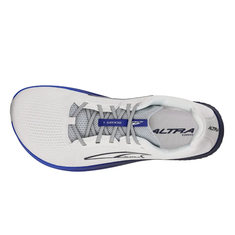 Altra Men's Escalante 4 Running Shoes in White/Blue AW25 padded - feature shoes Bluetooth Connectivity