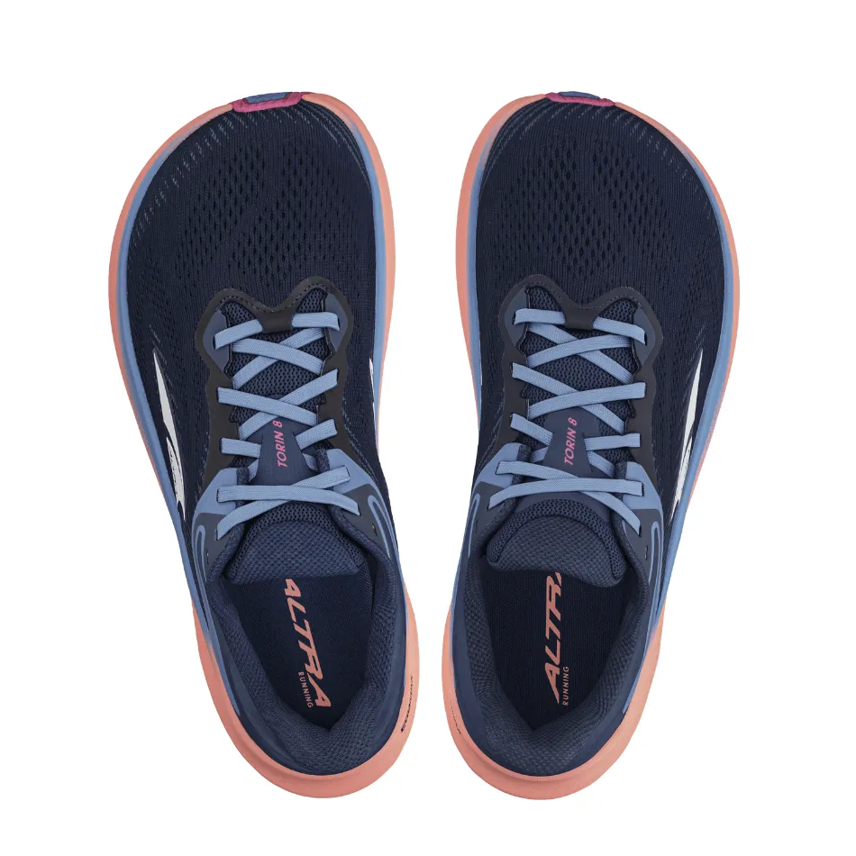 Altra Torin 8 Women's Running Shoes in Navy SS25 Move Natural Anti Fatigue Footbed