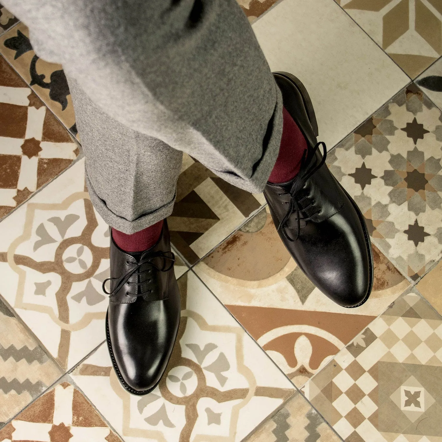Ambrogio Bespoke Men's Shoes Calf-Skin Leather Derby (AMB2568)