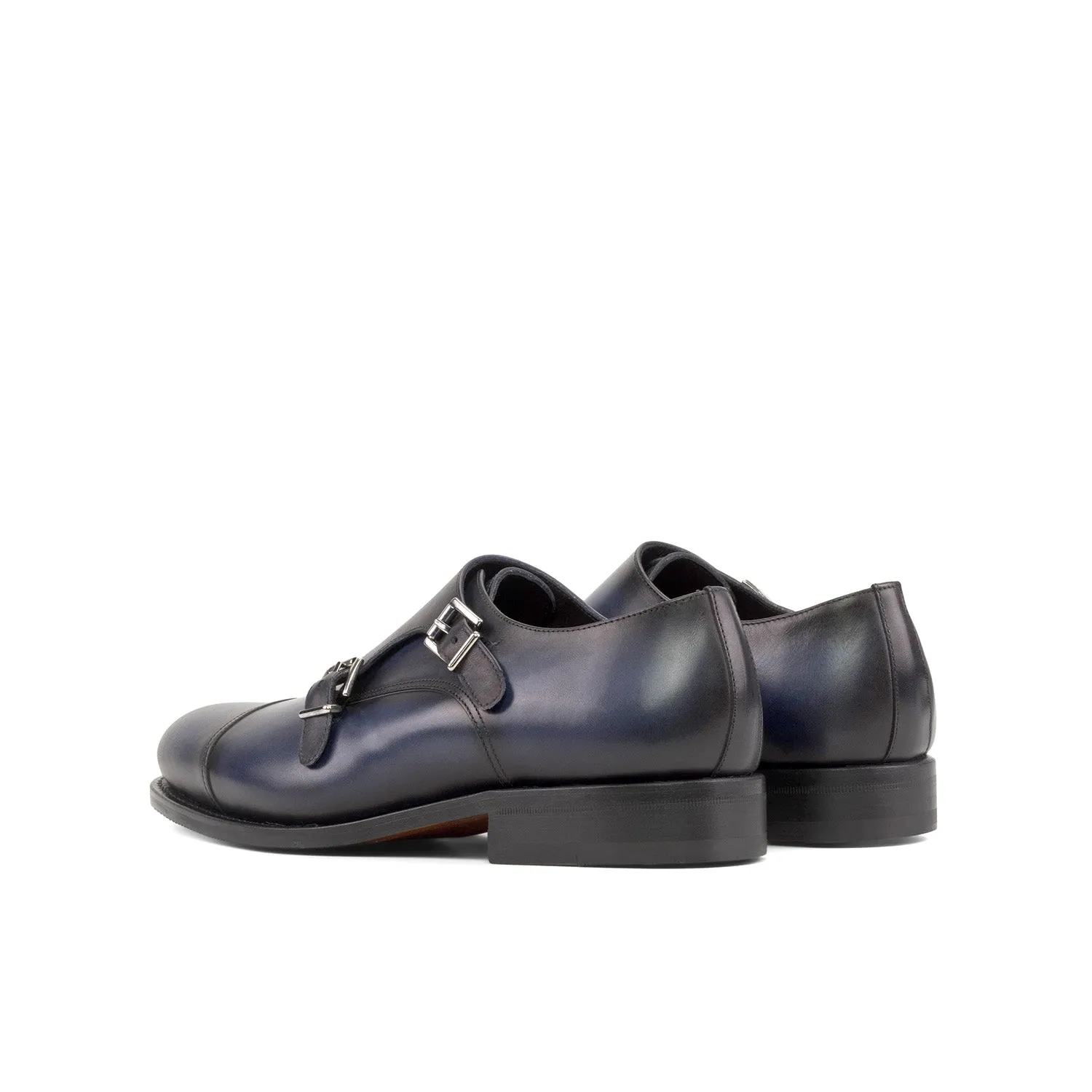 Ambrogio Bespoke Men's Shoes Calf-Skin Leather Double Monk-Strap Loafer (AMB2573)