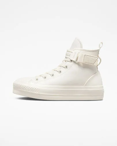 non - marking generic shoes Converse scarpa alta da donna con zeppa e fascetta alla caviglia A04270C white vintage-egret