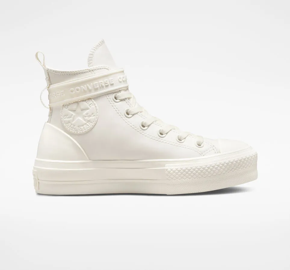 Converse scarpa alta da donna con zeppa e fascetta alla caviglia A04270C white vintage-egret Supportive footwear rebound