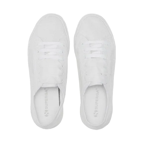 Versatile Performance. Superga scarpa sneakers da donna in tela 2740 Flower Sangallo S2148KW A0A bianco