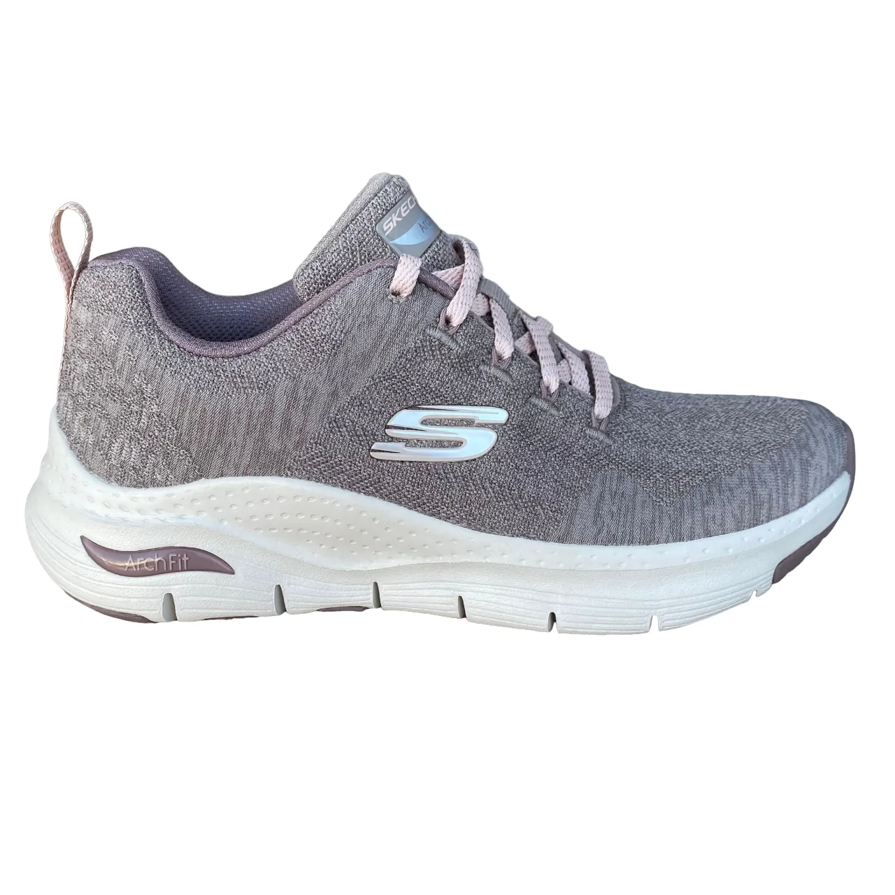 Skechers scarpa sneakers da donna Arch Fit Comfy Wave 149414/DKTP tortora scuro contemporary - style shoes Foam Injection