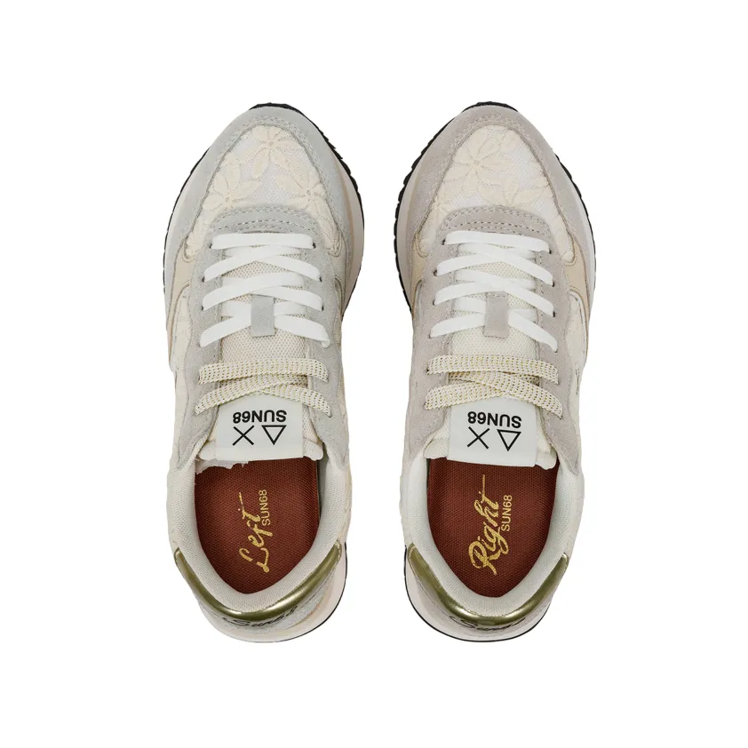 Adaptive foam Sun68 scarpa sneakers da donna Big Lace Z34209 01 bianco
