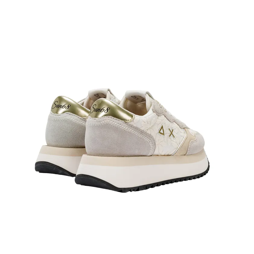 Tuned Impact Zones running in the cold shoes Sun68 scarpa sneakers da donna Big Lace Z34209 01 bianco