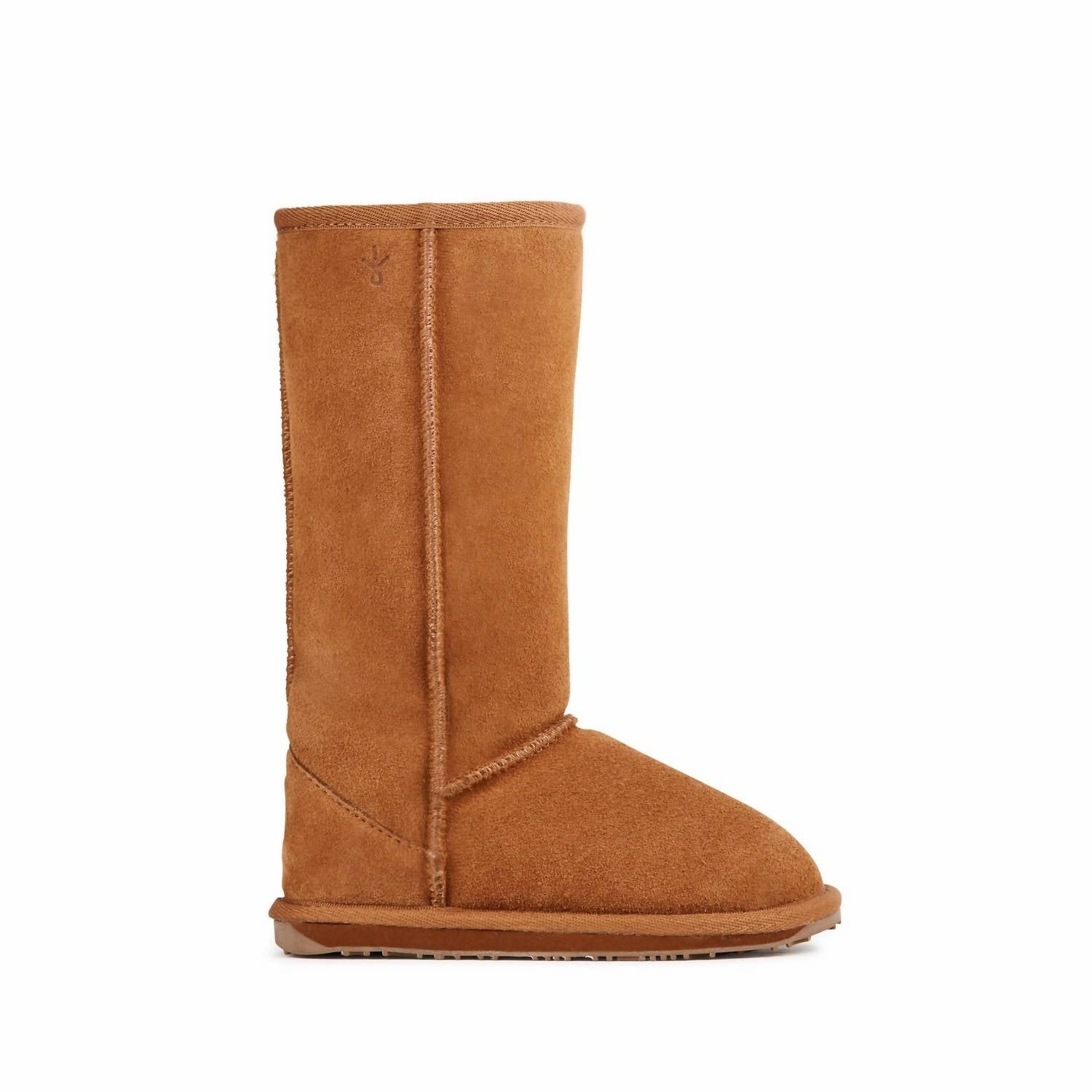 Compression Molded Sole Girls Wallaby Hi Merino Wool Boots In Chestnut