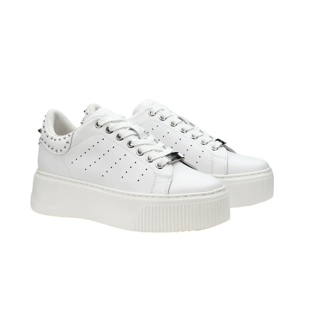 Cult scarpa sneakers da donna con borchie argento Perry 4236 CLW423600 bianco Performance Fit