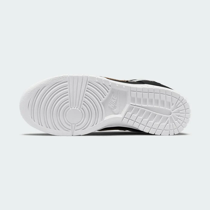 Nike Dunk Low SE Women's Black Leather Trainers DD7099 001 Temperature Control Lining