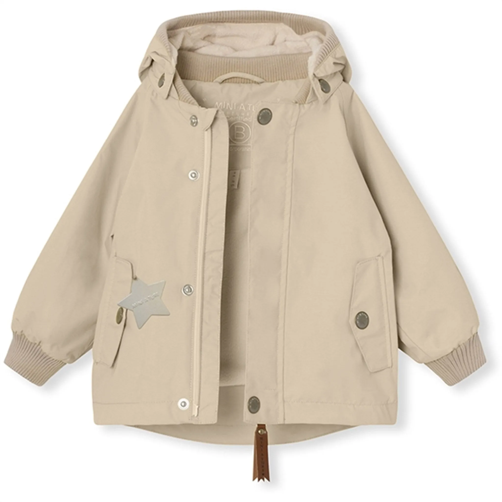 MINI A TURE WALLY Spring Jacket w/Fleece Lining Sesame Notch Lapel Ventilation System