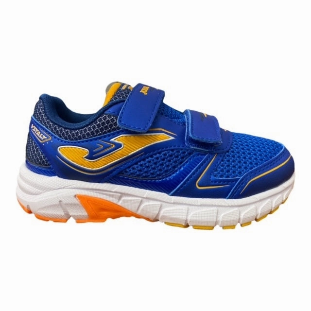 Joma scarpa da ragazzo con strappi Vitaly Jr 2204 royal-orange fluor ventilation channels