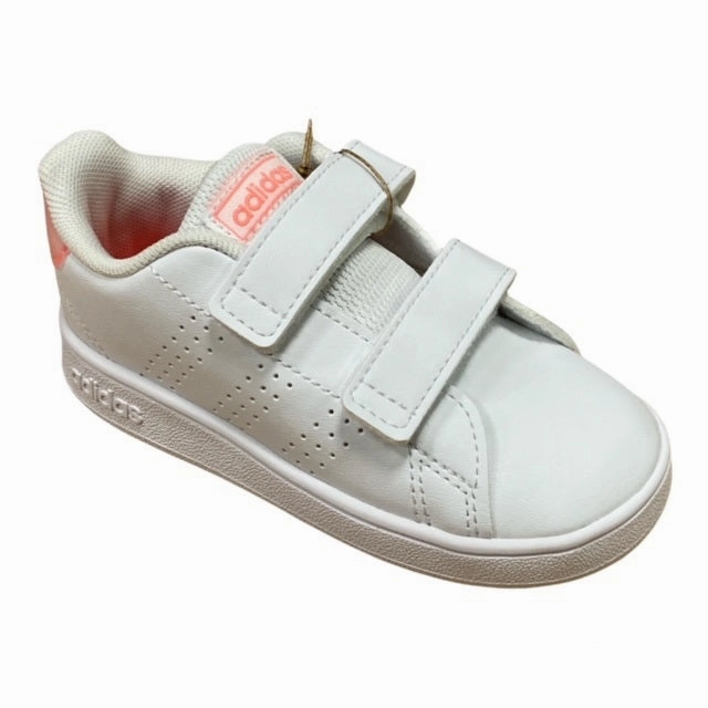 Adidas scarpa sneakers da bambina Advantage CF I GW0454 bianco-rosa Balance training
