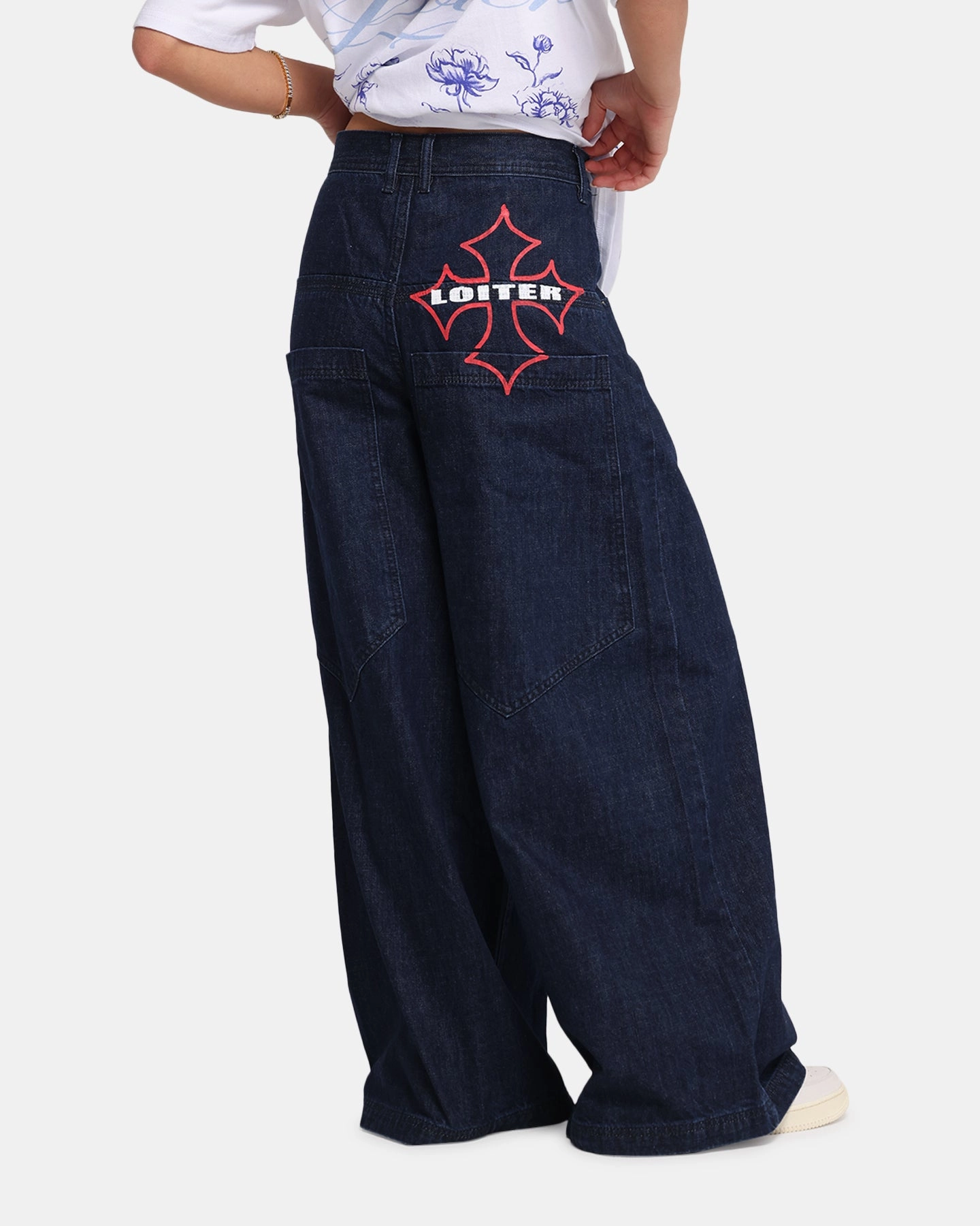 Wrinkle-Resistant Loiter Skate Jeans Dark Indigo