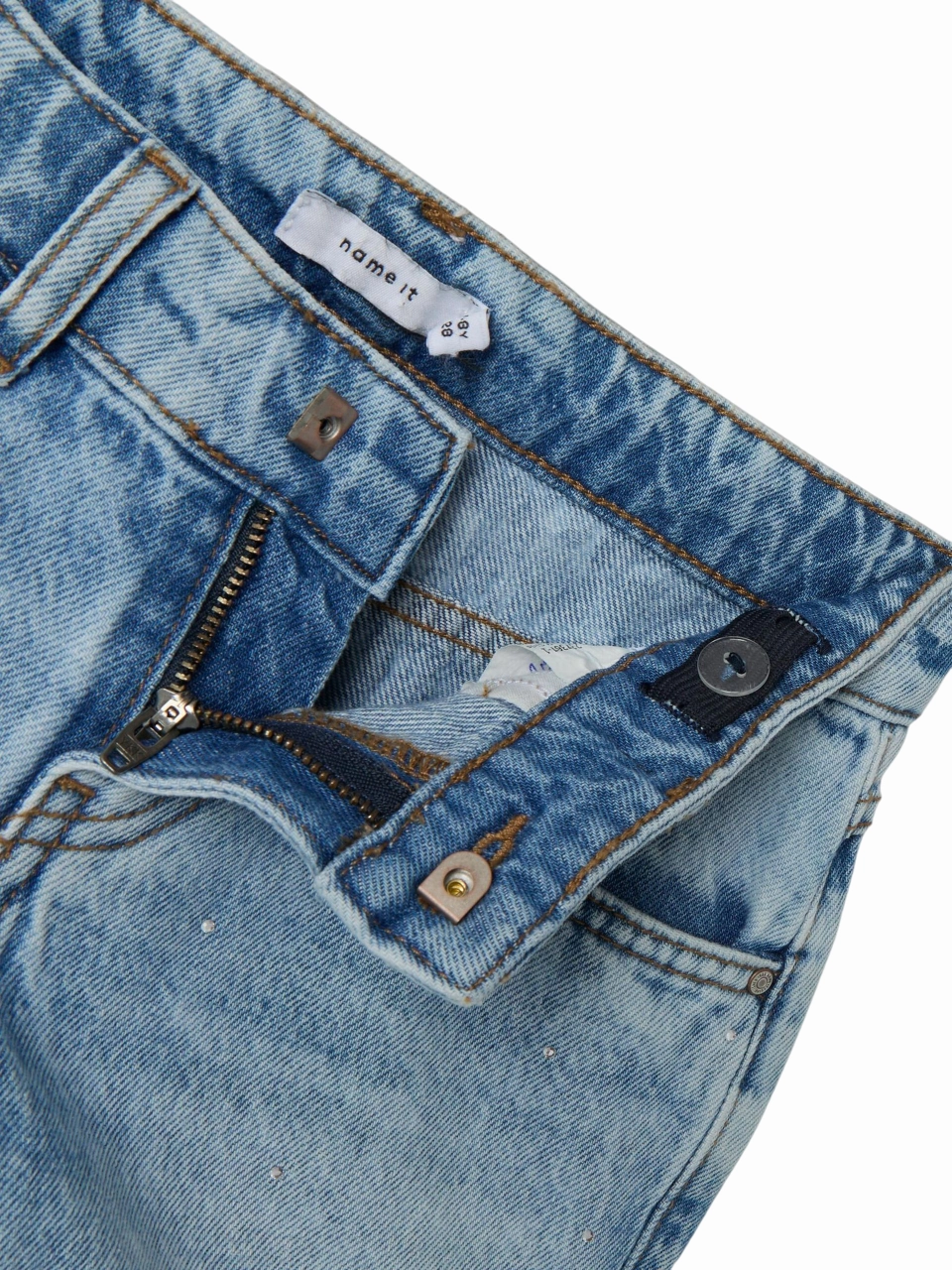 name it pantaloncino in jeans da ragazza Frose NKFROSE 13239976 blu chiaro Cotton Blend Basic Feel